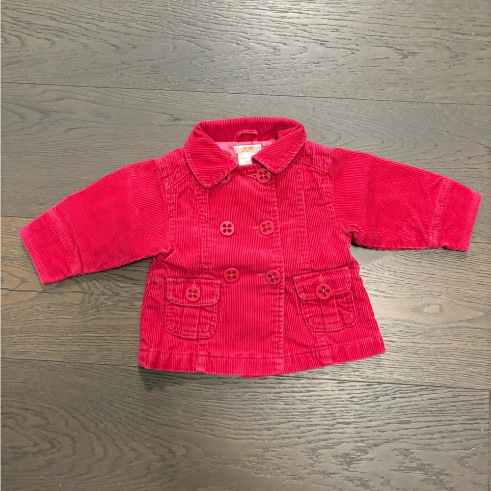 Joe fresh pink corduroy spring jacket 3-6M NWT retail $49